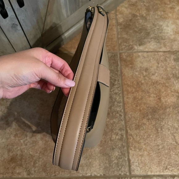 Topshop Double Strap Shoulder Beige Bag - Picture 8 of 11